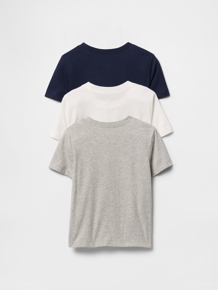 Gap Navy Blue, White & Grey 3-Pack Brannan Bear Everyday T-Shirts (6mths-5yrs) - Image 2 of 2