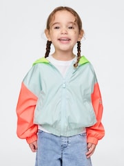 Gap Green Colourblock Windbreaker Jacket (6mths-5yrs) - Image 1 of 3
