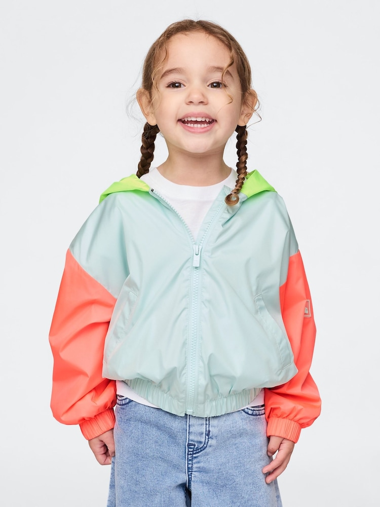 Gap Green Colourblock Windbreaker Jacket (6mths-5yrs) - Image 1 of 3