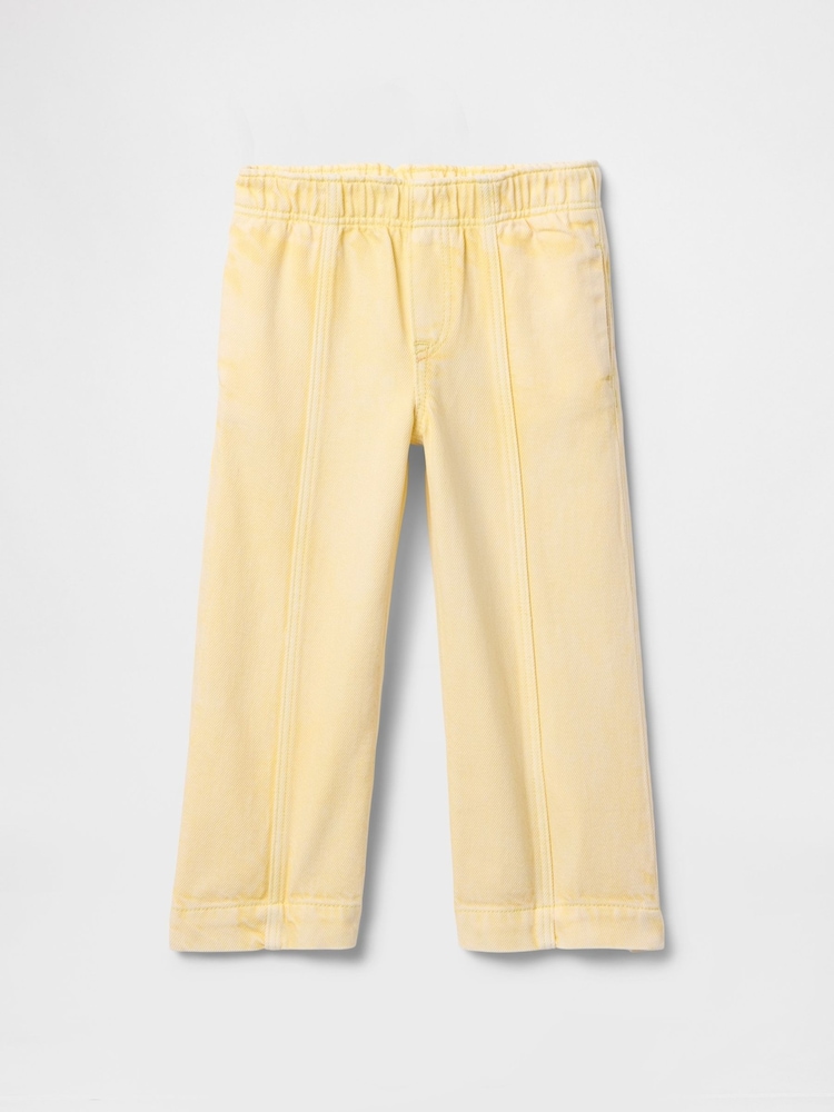 Gap Yellow UltraSoft Pull On Baggy Wide Leg Jeans (6mths-5yrs) - Image 2 of 5