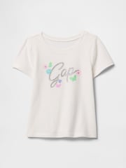 Blanco - Camiseta gráfica de manga corta y cuello redondo de Gap (6 meses - 5 años) - Imagen 1 de 3