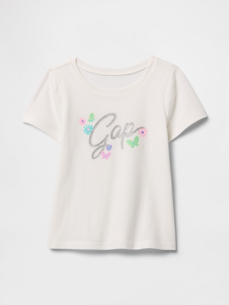 Blanco - Camiseta gráfica de manga corta y cuello redondo de Gap (6 meses - 5 años) - Imagen 1 de 3