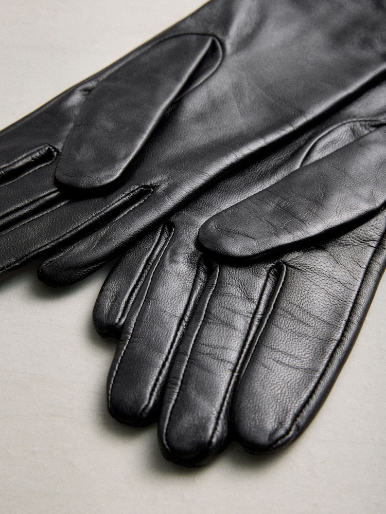 Gants En Cuir Doux Marron NEXT - Taille S Pour Femme, Neufs Sans étiquettes, Motif élégant