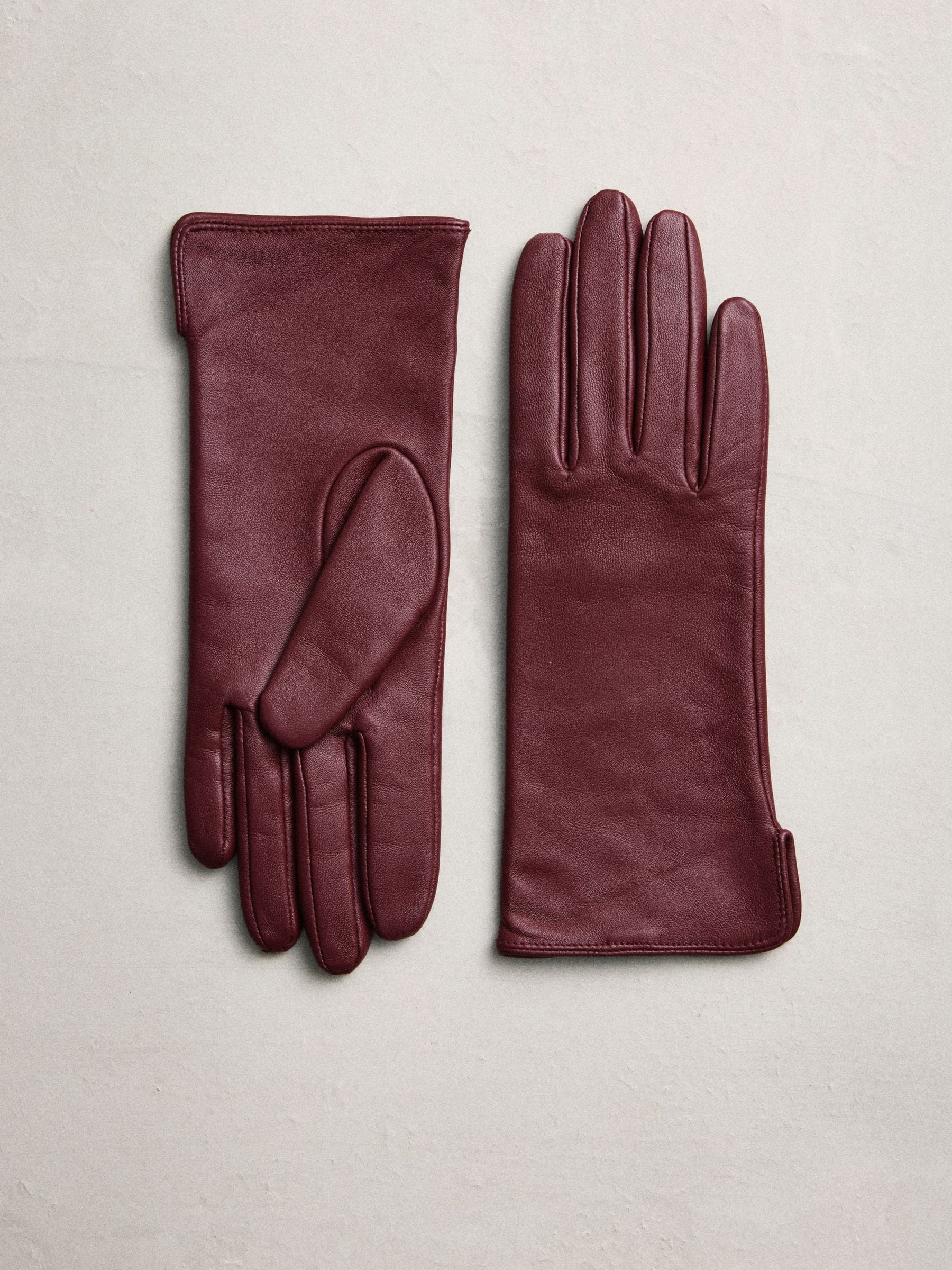 Next：日本 バーガンディレッド - N. Premium Leather Gloves from