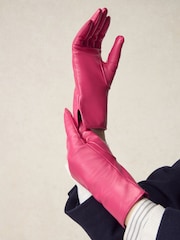 Hot Pink Leather Gloves - Image 3 of 6