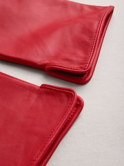 Red Leather Gloves - Image 3 of 3