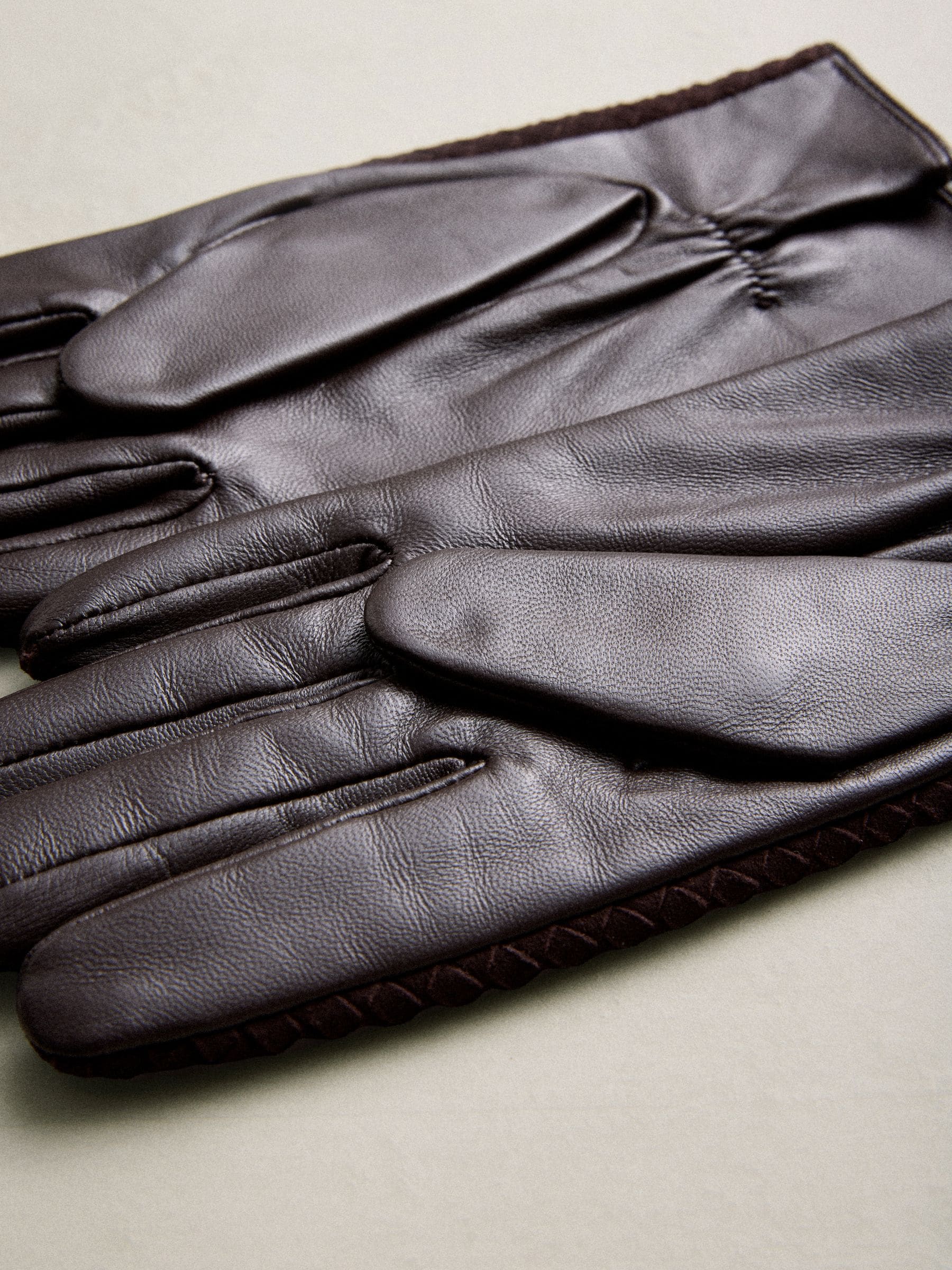 Buy Chocolate Brown N. Premium Woven Suede Gloves from Next USA