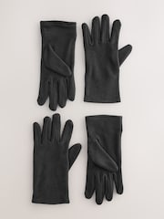 Black Fleece Gloves 2 Pack - Image 1 of 3