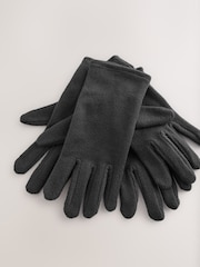 Black Fleece Gloves 2 Pack - Image 2 of 3