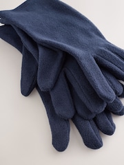 Navy Fleece Gloves 2 Pack - Image 3 of 3