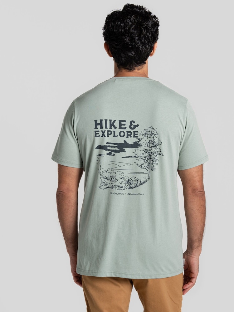 Craghoppers Green National Trust Sabden Short Sleeve 100% Cotton T-Shirt - Image 2 of 5