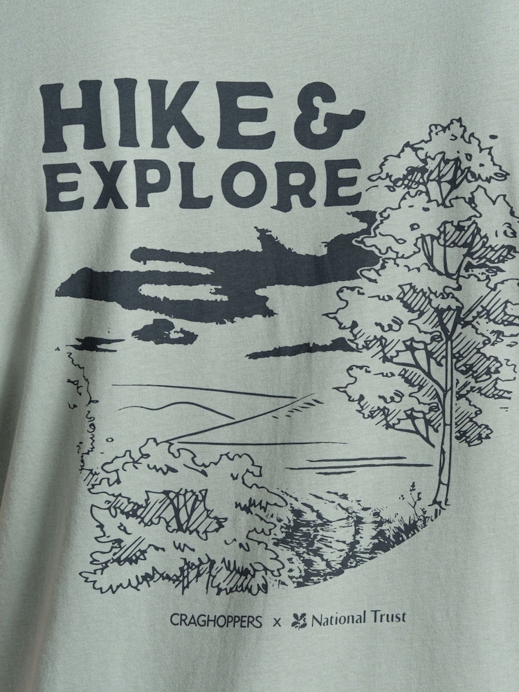 Craghoppers Green National Trust Sabden Short Sleeve 100% Cotton T-Shirt - Image 5 of 5