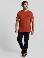 Craghoppers Red National Trust Sabden Short Sleeve 100% Cotton T-Shirt - Image 3 of 5