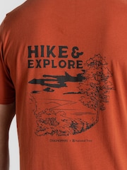 Craghoppers Red National Trust Sabden Short Sleeve 100% Cotton T-Shirt - Image 5 of 5