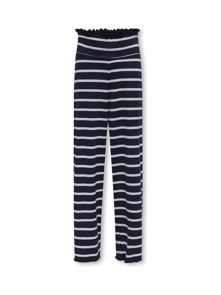 Wide Leg Stripe Ribbed Trousers - Image 2 of 4