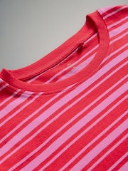 The Set Stripe Short Sleeve 100% Cotton Relaxed T-Shirt - Image 2 of 3