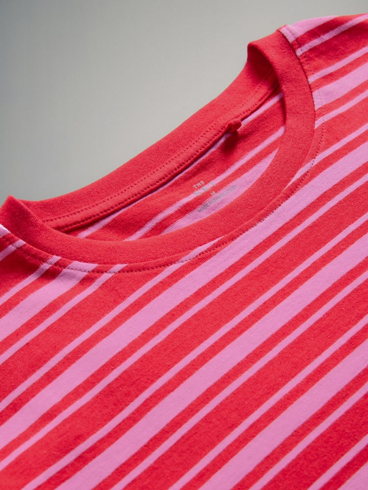 The Set Stripe Short Sleeve 100% Cotton Relaxed T-Shirt - Image 2 of 3