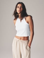 The Set Crop Ribbed Racer Vests 4 Pack - Imagen 6 de 15