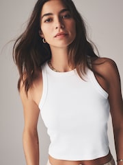 The Set Crop Ribbed Racer Vests 4 Pack - Imagen 9 de 15