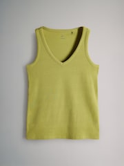 The Set Lime Green V-Neck Ribbed Vest - Image 1 of 2