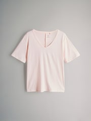 The Set Slub V-Neck 100% Cotton T-Shirt - Bild 3 von 3