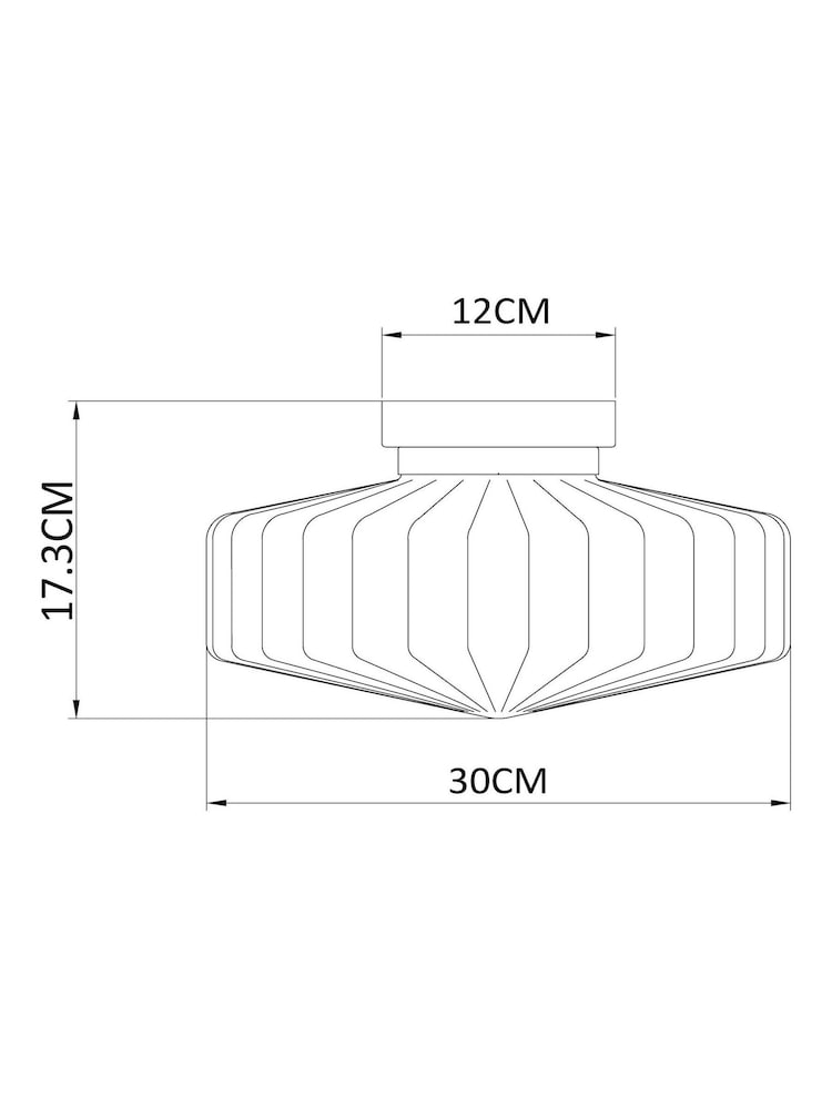 Chocolate Brown Rimini Flush Fitting Ceiling Light - Image 2 of 2
