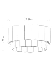 Natural Larson Small Easy Fit Ceiling Light - Image 4 of 5