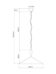 Chrome Neo Pendant Ceiling Light - Image 2 of 2