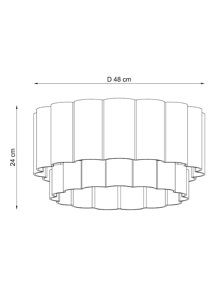 Ochre Yellow Larson Large Easy Fit Ceiling Light - Image 5 of 5 Ochre Yellow Larson Large Easy Fit Ceiling Light - Image 5 of 5
