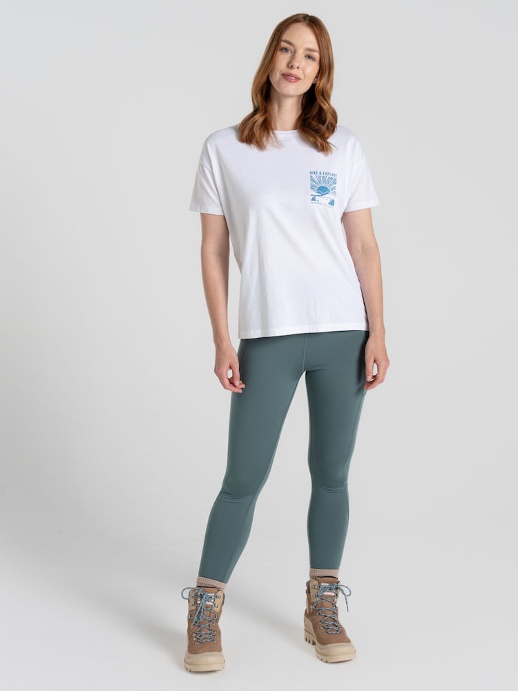 Craghoppers National Trust Bistort Short Sleeve 100% Cotton White T-Shirt - Image 3 of 5