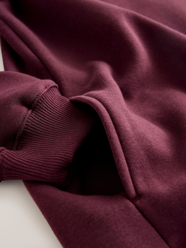 self. Burgundy Red Longline Sweatshirt - Image 9 of 9