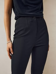 Navy Skinny Sculpting Military Trousers - Image 4 of 9