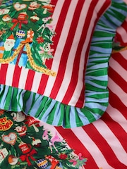 Eleanor Bowmer Christmas Tree Stripe Ruffle Edge Cushion - Image 4 of 7