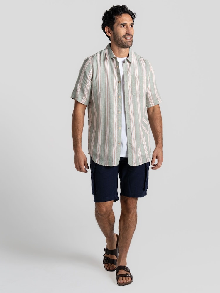 Craghoppers Green Argino Short Sleeve Shirt - Image 2 of 7 Craghoppers Green Argino Short Sleeve Shirt - Image 2 of 7