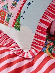 Eleanor Bowmer Christmas House Ruffle Edge Cushion - Image 7 of 7