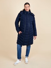 JoJo Maman Bébé Navy 2-in-1 Maternity Puffer Coat - Image 1 of 5