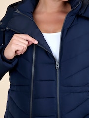 JoJo Maman Bébé Navy 2-in-1 Maternity Puffer Coat - Image 5 of 5
