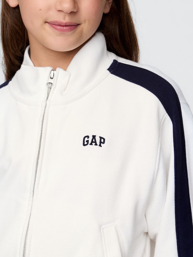 Wit - Gap vintage zacht jack met logo en rits (4-13jr) - Image 4 of 5