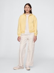 Gap Yellow Vintage Soft Oversized Logo Zip Up Hoodie (4-13yrs) - Image 3 of 5