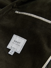 Green Relaxed Fit Corduroy Suit Jacket - Image 5 of 6