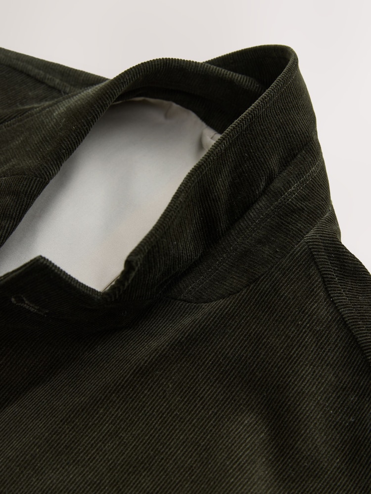 Green Relaxed Fit Corduroy Suit Jacket - Image 8 of 8