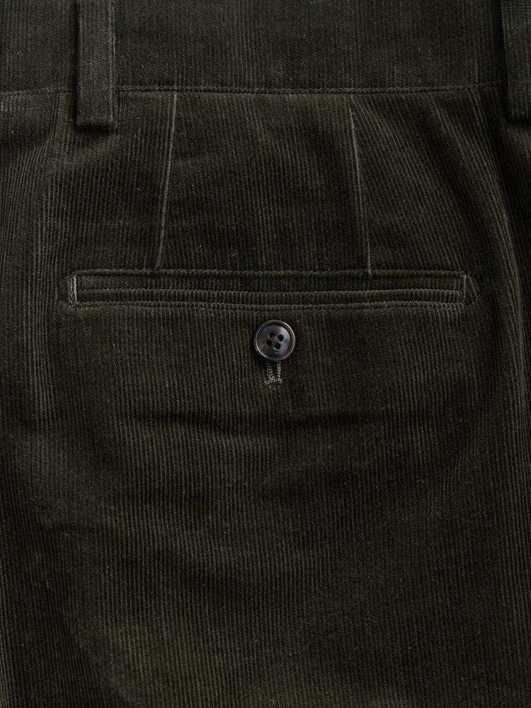 Green Relaxed Fit Corduroy Suit Trousers - Image 5 of 5 Green Relaxed Fit Corduroy Suit Trousers - Image 5 of 5
