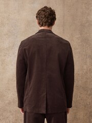 Brown Relaxed Fit Corduroy Suit Jacket - Image 15 of 15