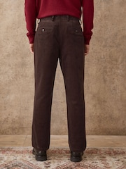 Brown Relaxed Fit Corduroy Suit Trousers - Image 3 of 10
