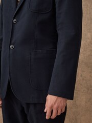 Marineblau - Relaxed Fit Cotton Suit Jacket - Bild 5 von 6
