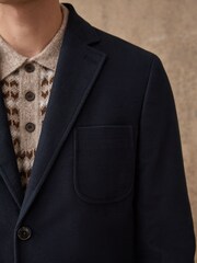Marineblau - Relaxed Fit Cotton Suit Jacket - Bild 6 von 6