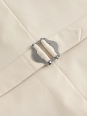 Navy Blue Herringbone Wool Blend Suit Waistcoast - Image 6 of 8