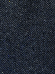 Navy Blue Herringbone Wool Blend Suit Waistcoast - Image 8 of 8