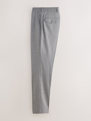 Charcoal Grey Slim Fit Puppytooth Wool Blend Suit Trousers - Image 7 of 8