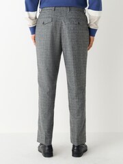 Grau - Tailored Fit Wool Blend Check Texture Suit Trousers - Bild 3 von 9